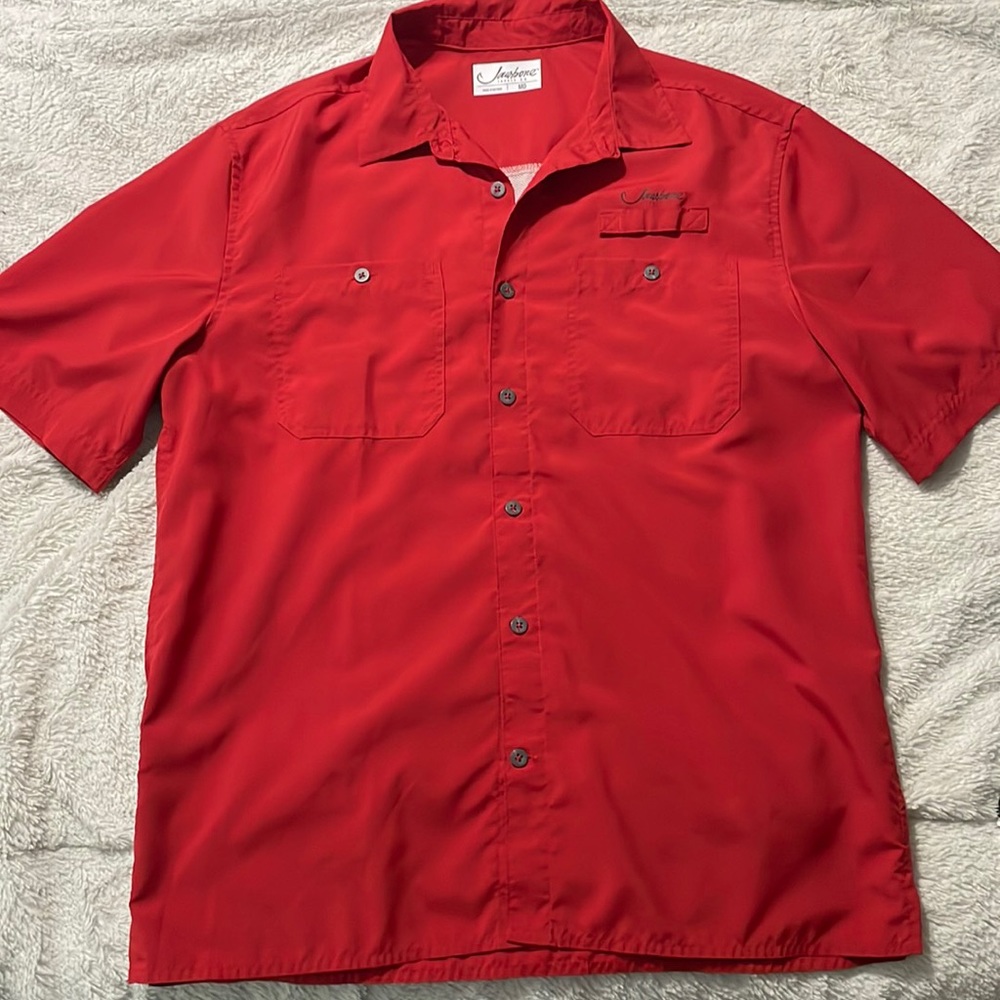 Jawbone medium burgundy button down Tshirt